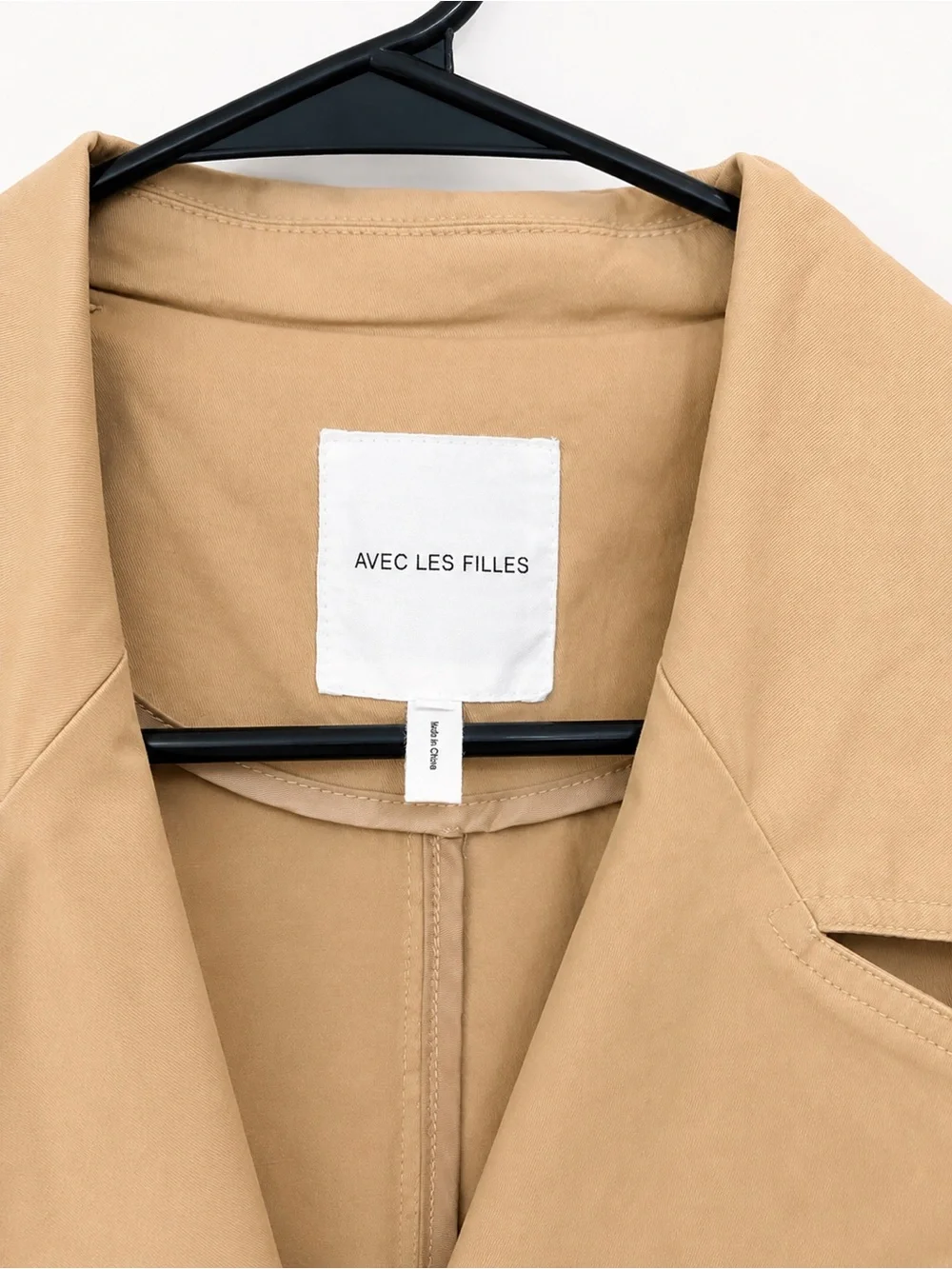 Avec Les Filles Tan Trench Coat Puff Sleeve Double-Breasted Belted Jacket. Large - Picture 2 of 4
